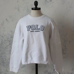Polo Jeans white cotton sweatshirt
